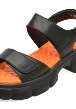 Sandale GRYXX negre, 66387, din piele naturala imagine
