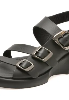 Sandale GRYXX negre, 734159, din piele naturala imagine