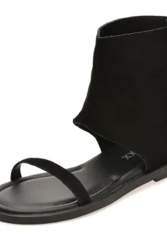 Sandale GRYXX negre, 9192, din piele intoarsa imagine