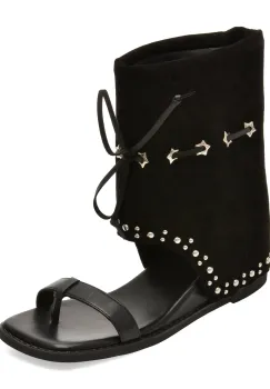 Sandale GRYXX negre, DMS5061, din piele ecologica imagine