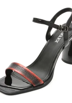 Sandale GRYXX negre, H18, din piele naturala imagine