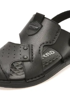 Sandale GRYXX negre, T6388, din piele naturala imagine