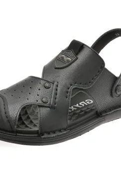 Sandale GRYXX negre, T6388, din piele naturala imagine