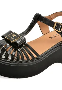 Sandale GRYXX negri, 2583, din piele ecologica imagine