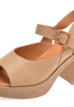 Sandale GRYXX nude, V989D12, din piele naturala imagine