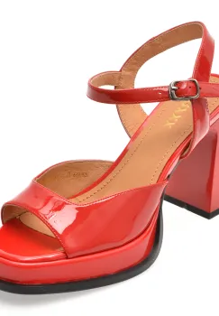 Sandale GRYXX rosii, 22L956, din piele naturala lacuita imagine