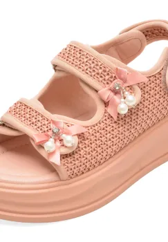 Sandale GRYXX roz, 7163, din piele ecologica imagine