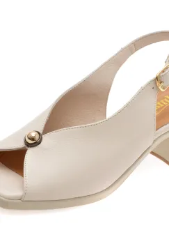 Sandale IMAGE albe, 4493603, din piele naturala imagine