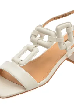 Sandale IMAGE albe, 4H1087, din piele naturala imagine