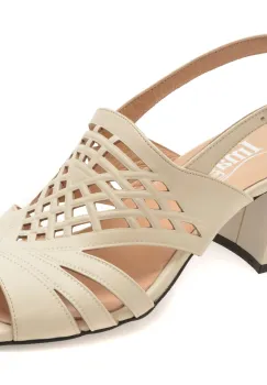 Sandale IMAGE bej, 6191504, din piele naturala imagine