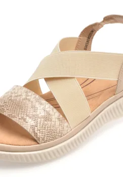 Sandale IMAGE bej, 82908, din piele naturala imagine