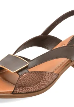 Sandale IMAGE maro, 6020, din piele naturala imagine