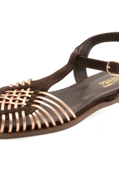 Sandale IMAGE maro, 902035, din piele intoarsa imagine