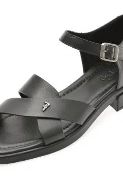 Sandale IMAGE negre, 1766093, din piele naturala imagine