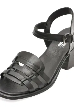 Sandale IMAGE negre, 4351212, din piele naturala imagine