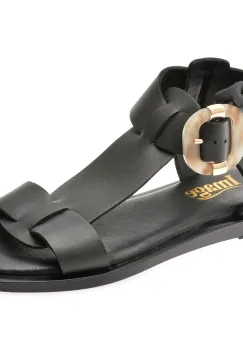 Sandale IMAGE negre, 4845592, din piele naturala imagine