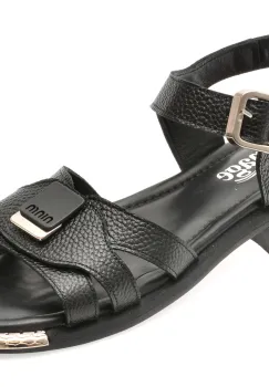 Sandale IMAGE negre, 562403, din piele naturala imagine