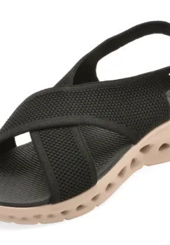 Sandale IMAGE negre, 9128, din material textil imagine