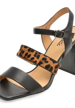 Sandale IMAGE negre, K996, din piele naturala imagine