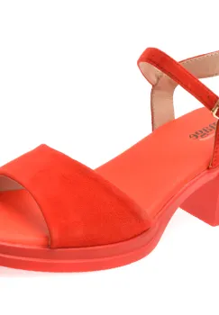 Sandale IMAGE rosii, 2978, din piele intoarsa imagine