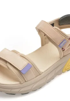 Sandale JEEP bej, L51580A, din material textil imagine