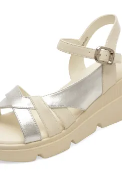 Sandale KARISMA albe, VA60008, din piele naturala imagine