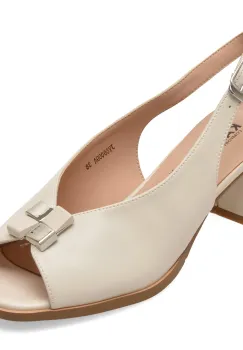 Sandale KARISMA bej, JY60009, din piele naturala imagine