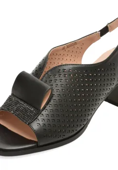 Sandale KARISMA negre, JY60003, din piele naturala imagine