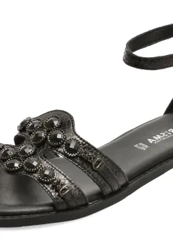 Sandale KARISMA negre, VA60023, din piele naturala imagine