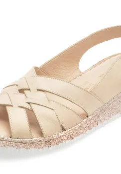 Sandale KELIK bej, EV4001, din piele naturala imagine