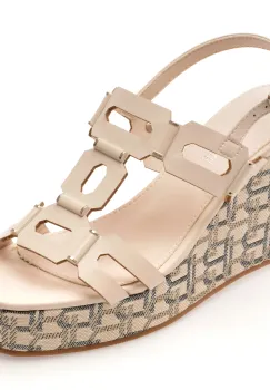 Sandale LAURA BIAGIOTTI bej, 9104, din piele ecologica imagine
