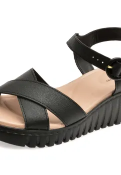 Sandale MODARE negre, 7197101, din piele ecologica imagine