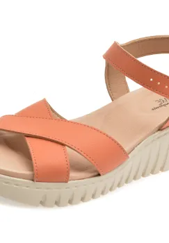 Sandale MODARE portocalii, 7197101, din piele ecologica imagine