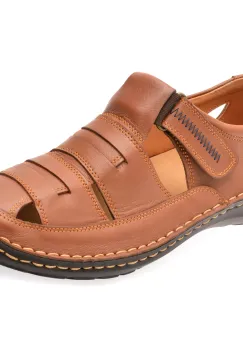 Sandale OTTER maro, 9562, din piele naturala imagine