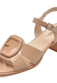 Sandale PASS COLLECTION bej, W160032, din piele naturala lacuita imagine