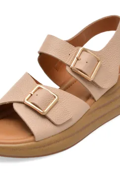 Sandale PASS COLLECTION roz, KL60012, din piele naturala imagine
