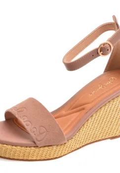 Sandale PEPE JEANS roz, WAYNA LOG, din piele ecologica imagine