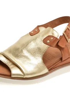 Sandale PLANET aurii, 30241, din piele naturala imagine