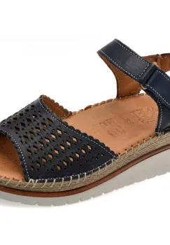 Sandale PLANET bleumarin, 300708, din piele naturala imagine