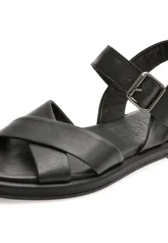 Sandale PLANET negre, 243658, din piele naturala imagine