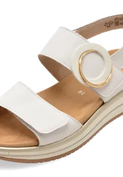 Sandale REMONTE albe, D1J63, din piele naturala imagine