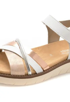 Sandale REMONTE albe, D2058, din piele ecologica imagine