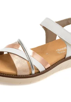 Sandale REMONTE albe, D2058, din piele ecologica imagine