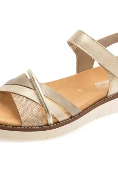 Sandale REMONTE aurii, D2058, din piele ecologica imagine