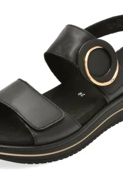 Sandale REMONTE negre, D1J63, din piele naturala imagine
