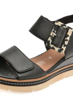 Sandale REMONTE negre, D2L53, din piele naturala imagine