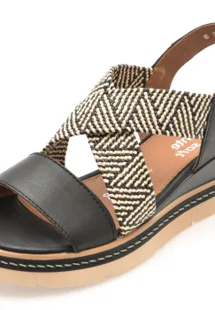 Sandale REMONTE negre, D2L54, din piele naturala imagine