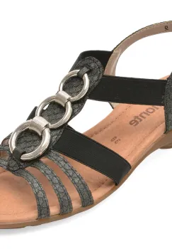 Sandale REMONTE negre, R3605, din piele ecologica imagine