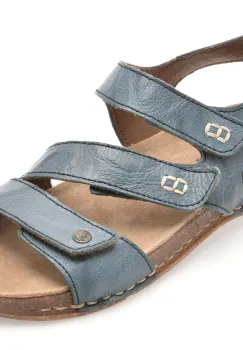 Sandale RIEKER albastre, 61402, din piele naturala imagine