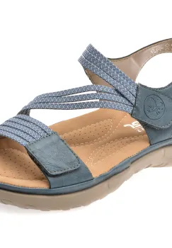 Sandale RIEKER albastre, 64870, din piele ecologica imagine